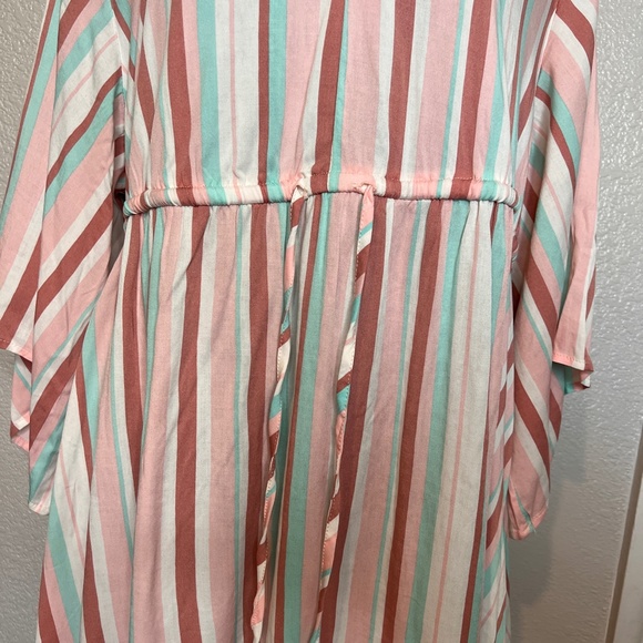 Torrid Babydoll Top - Stretch Challis Stripe Pink Size 1(1X) - Picture 6 of 12
